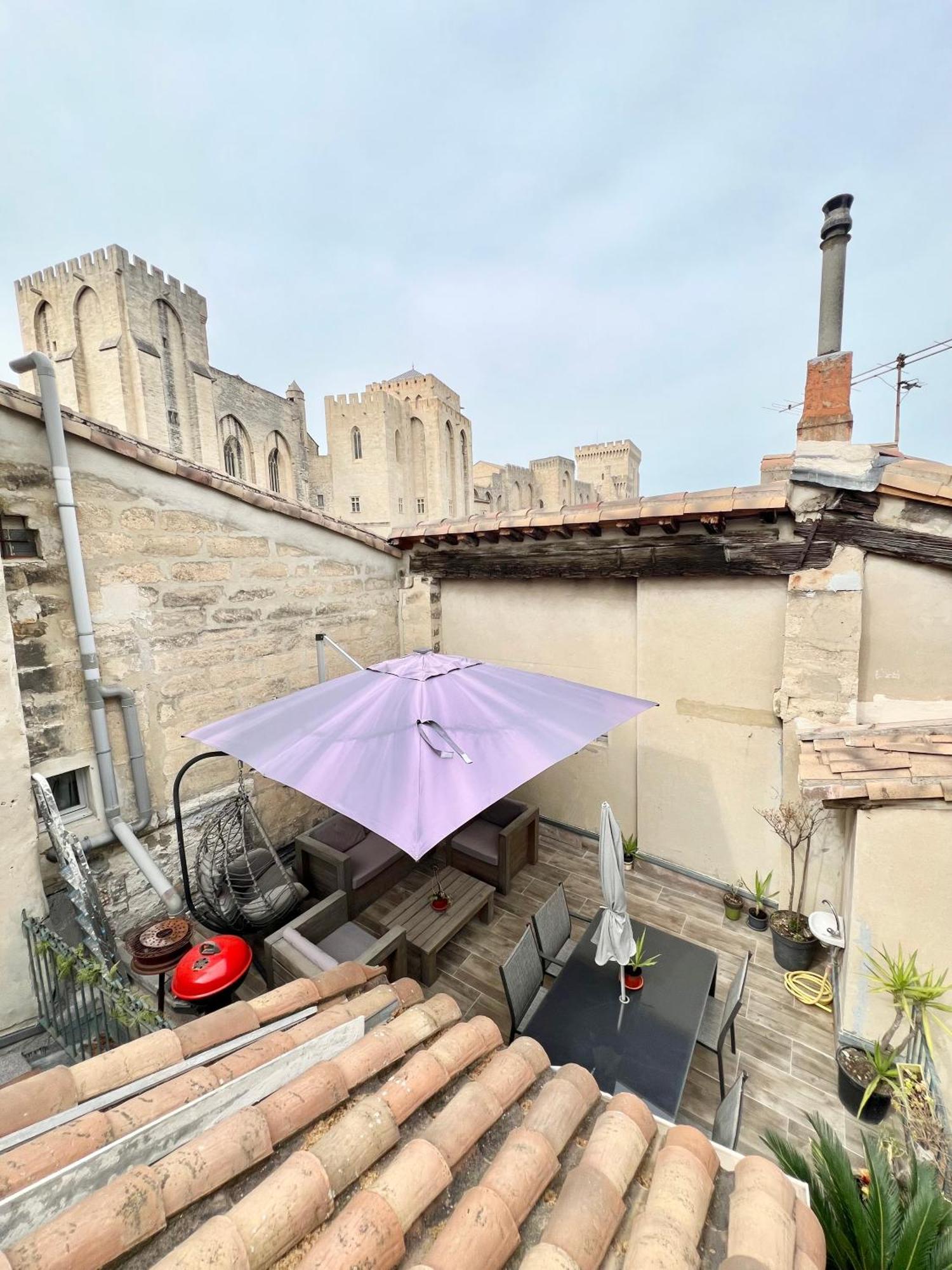 Apartament Renove, Vue Sur Palais Des Papes, Terrasse Et Wifi Troisieme Etage Awinion Zewnętrze zdjęcie